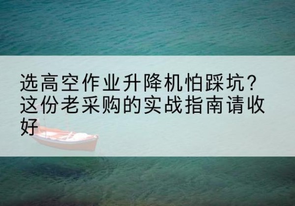 宝鸡高空作业升降机厂家推荐-选高空作业升降机怕踩坑？这份老采购的实战指南请收好